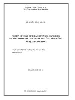 Nghiên cứu xác định hàm lượng xi măng hiện trường trong cọc soilcrete thi công bằng công nghệ jet grouting