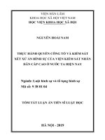 Thực hành quyền công tố và kiểm sát xét xử án hình sự của viện kiểm sát nhân dân cấp cao ở nước ta hiện nay tt 