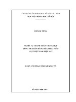 Nghĩa vụ thanh toán trong hợp đồng mua bán hàng hóa theo pháp luật việt nam hiện nay 