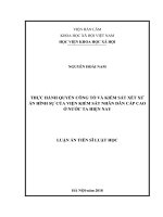 Thực hành quyền công tố và kiểm sát xét xử án hình sự của viện kiểm sát nhân dân cấp cao ở nước ta hiện nay