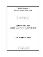 Hệ tư vấn dựa trên mức độ quan trọng hàm ý thống kê 