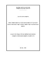Phát triển dịch vụ ngân hàng điện tử tại ngân hàng TMCP đầu tư và phát triển việt nam sở giao dịch 1 