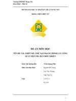 đồ án mạch chỉnh lưu bán điều khiển 1 pha đối xứng - thầy Trần Quang Phú