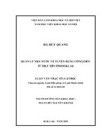 QUẢN LÝ NHÀ NƯỚC VỀ TUYỂN DỤNG CÔNG CHỨCTỪ THỰC TIỄN TỈNH ĐẮK LẮK (LUẬN VĂN THẠC SĨ LUẬT HỌC)