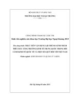 Thực tiễn vận dụng lợi thế so sánh nhằm thúc đẩy tăng trưởng kinh tế trung quốc trong bối cảnh hội nhập kinh tế quốc tế và những gợi ý đối với việt nam