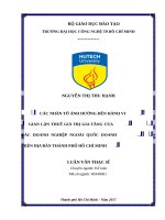 Các nhân tố ảnh hưởng đến hành vi gian lận thuế giá trị gia tăng của các doanh nghiệp 