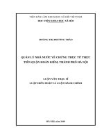 Quản lý nhà nước về chứng thực từ thực tiễn quận hoàn kiếm, thành phố hà nội 