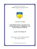 Giải pháp nâng cao năng lực cạnh tranh của trường cao đẳng kinh tế TP  HCM 