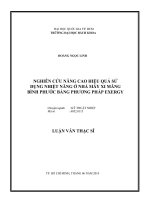 Nghiên cứu nâng cao hiệu quả sử dụng nhiệt năng ở nhà máy xi măng Bình Phước bằng phương pháp Exergy