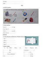 đề cương ôn thi HKI family and friends grade 3