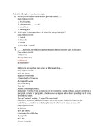 Trắc nghiệm Phan tich dien ngon