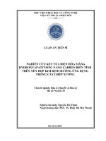 luận án tiến sĩ nghiên cứu kết tủa điện hóa màng hydroxyapatitống nano carbon biến tính trên nền hợp kim định hướng ứng dụng trong cấy ghép xương