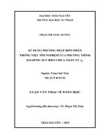Sử dụng phương pháp biến phân trong việc tìm nghiệm của phương trình elliptic suy biến chứa toán tử ∆y 