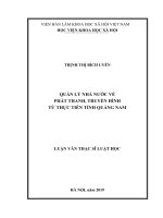 Quản lý nhà nước về phát thanh, truyền hình từ thực tiễn tỉnh Quảng Nam