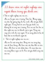 22 đoạn văn về nghề nghiệp của người thân trong gia đình em