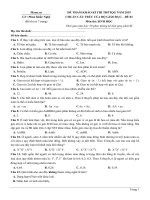 ĐỀ THI THỬ SINH HỌC 2019 THPT QUỐC GIA