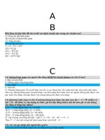 ECO101  KINH TẾ VI MÔ  NGÂN HÀNG CÂU HỎI TRẮC NGHIỆM TOPICA