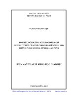 Tổ chức bồi dưỡng kỹ năng đánh giá sự phát triển của trẻ cho giáo viên mầm non thành phố cẩm phả, tỉnh quảng ninh 