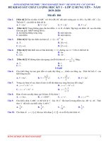 toanmath com   đề KHẢO sát CHẤT LƯỢNG học kỳ i – lớp 12 HƯNG yên   năm  2019 2020 