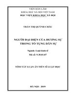 Người đại diện của đương sự trong tố tụng dân sự việt nam hiện nay  tt 