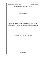 Quản lý không gian, kiến trúc, cảnh quan thành phố bắc giang hướng tới đô thị xanh