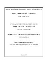 Quản lý không gian, kiến trúc, cảnh quan thành phố bắc giang hướng tới đô thị xanh tt 