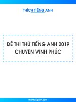 ThichTiengAnh com đề thi thử tiếng anh chuyên vĩnh phúc lần 3 