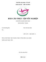 BÁO CÁO THỰC TẬP TỐT NGHIỆP TẠI TRUNG TÂM Y TẾ HUYỆN CAO LÃNH