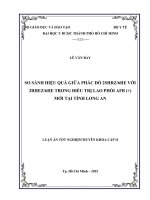 SO SÁNH HIỆU QUẢ GIỮA PHÁC ĐỒ 2SHRZ/6HE VỚI 2RHEZ/6HE TRONG ĐIỀU TRỊ LAO PHỔI AFB (+) MỚI TẠI TỈNH LONG AN