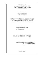 Giáo dục và khoa cử Nho học Đại Việt thế kỷ XVII - XVIII