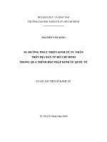 Xu hướng phát triển kinh tế tư nhân trên địa bàn TP  hồ chí minh trong quá trình hội nhập kinh tế quốc tế 