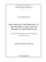 Hoàn thiện quản trị marketing của một số chuỗi cửa hàng tiện ích trên địa bàn thành phố hà nội tt