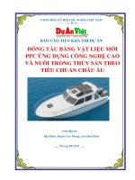 Dự án Đóng tàu bằng vật liệu mới PPC ứng dụng công nghệ cao và Nuôi trồng thủy sản theo tiêu chuẩn Châu Âu