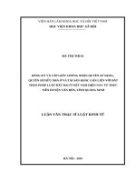 Đăng ký và cấp giấy chứng nhận quyền sử dụng đất, quyền sở hữu nhà ở và tài sản khác gắn liền với đất theo pháp luật đất đai ở việt nam hiện nay từ thực tiễn huyện vân đồn, tỉnh quảng ninh 