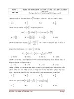 đề thi thử  toán thpt quốc gia 2020 có đáp án