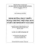 Định hướng phát triển ngoại thương trên địa bàn tp hồ chí mnh đến năm 2010 