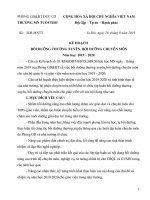 Kế hoạch tập BDTX 2019. 2020