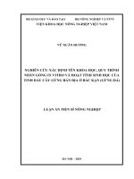 Nghiên cứu xác định tên khoa học, quy trình nhân giống in vitro và hoạt tính sinh học của tinh dầu cây gừng bản địa ở Bắc Kạn (Gừng đá)
