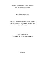 Tội cố ý gây thương tích hoặc gây tổn hại cho sức khỏe của người khác từ thực tiễn tỉnh quảng ninh 