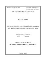 Tóm tắt Luận án Tiến sỹ ngành Kỹ thuật cơ khí và cơ kỹ thuật: Dao động của dầm FGM có lỗ rỗng vi mô trong môi trường nhiệt độ chịu tải trọng di động