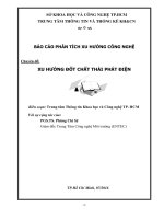 Báo cáo phân tích xu hướng công nghệ: Xu hướng đốt chất thải phát điện