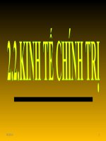 GIÁO ÁN MÔN GIÁO DỤC CHÍNH TRỊ HỆ CAO ĐẲNG NGHỀ NĂM 2019 BÀI 1: KHÁI QUÁT VỀ CHỦ NGHĨA MÁC  LEENIN, PHẦN 2.2. KINH TẾ CHÍNH TRỊ