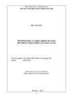 Mô hình hóa và điều khiển dự báo hệ thống phân phối vật liệu nano