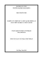 Nghiên cứu thiết kế và chế tạo hệ thống an toàn trên xe điện cá nhân 4 bánh