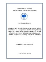 Đánh giá mức độ phù hợp trong hệ thống thông tin kế toán và xác định ảnh hưởng của sự phù hợp trong hệ thống thông tin kế toán đến sự thành công của hệ thống thông tin kế toán tại các DNNVV  