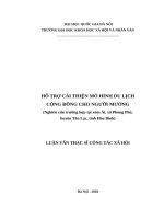 HỖ TRỢ CẢI THIỆN MÔ HÌNH DU LỊCH CỘNG ĐỒNG CHO NGƯỜI MƯỜNG