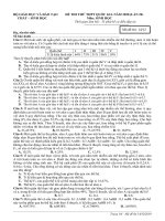 ĐỀ THI THỬ CHẤT   SINH học lần 20 