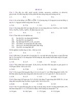 Đề thi thử số 15 hóa THPT quốc gia có đáp án 