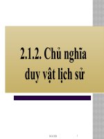 GIÁO ÁN MÔN GIÁO DỤC CHÍNH TRỊ HỆ CAO ĐẲNG NGHỀ NĂM 2019 BÀI 1: PHẦN . Chủ nghĩa  duy vật lịch sử: