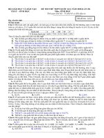 ĐA đề THI THỬ CHẤT   SINH học lần 20 